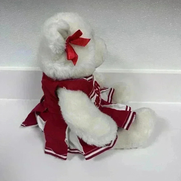 Build A Bear!! Vintage Cheerleader Teddy Bear Plush Cheer White & Red Outfit - Picture 3 of 15